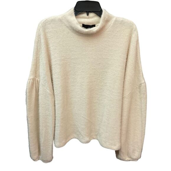 Sanctuary Sweater Funnel Neck Drop Shoulder Tan Balloon Sleeves Women 1X - Picture 9 of 12